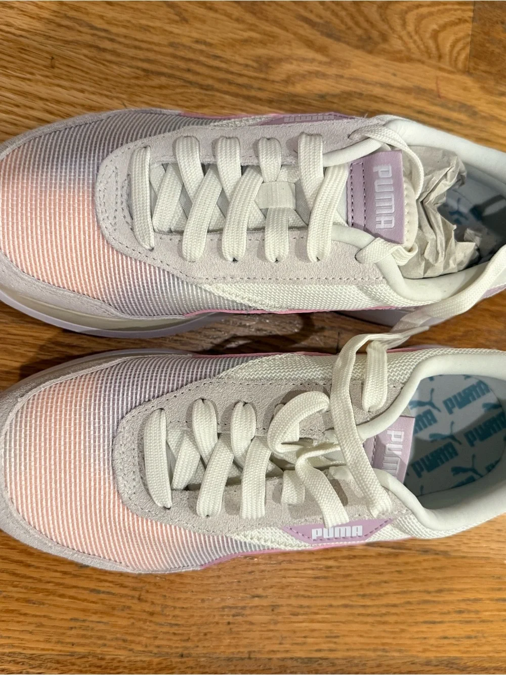 Puma Women's Pastel Multi Pink and Cream Sneakers